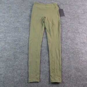 ALLWEAR Leggings Womens 4 Green Ankle Mid Rise 24x29.5* Elastic Waist Yoga NWT